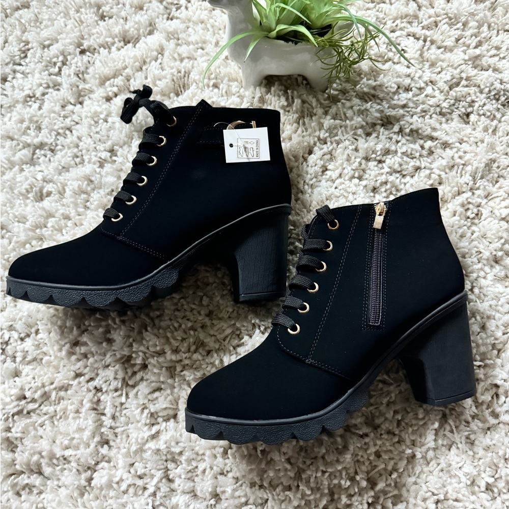 Brand new with tags black ankle fashion super cute high heels party boot… - Picture 3 of 4
